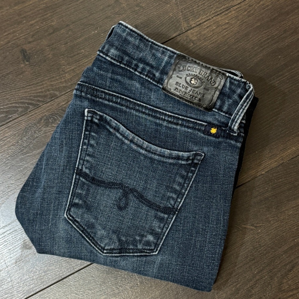 Lucky Brand Lolita Skinny Jeans Dark Wash Denim Size 6 28 Womens Mid Rise Slim